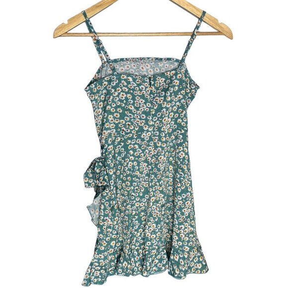 Soly Hux Girls‎ Size 10Y Spaghetti Strap Tie Waist Sundress Teal Daisy Print New - Picture 3 of 7